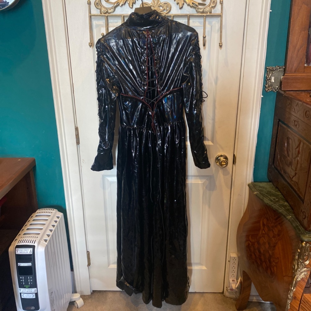 Goth Matrix-Styled Latex Rave Overcoat - Picture 2 of 3